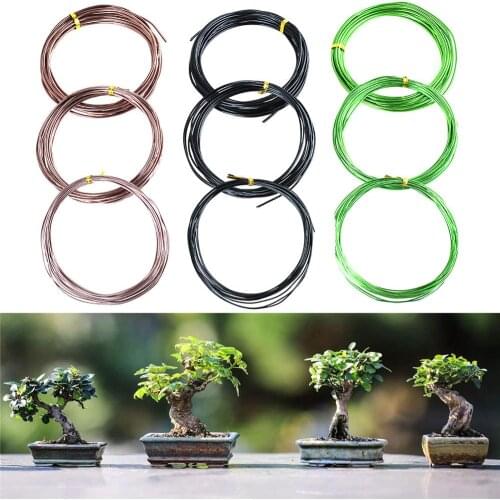 9 Rolls Bonsai Wires Anodized Aluminum Bonsai Training Wire with 3 Sizes (1.0 Mm,1.5 Mm,2.0 Mm)