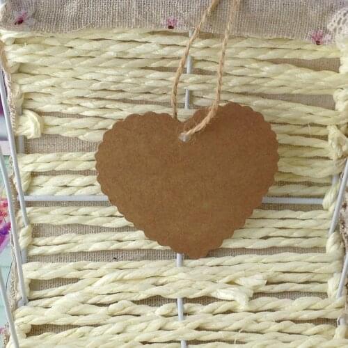 Free shipping creative heart-shaped kraft paper tags, gift tags,style restoring ancient ways, clothing tags, gift paper cards
