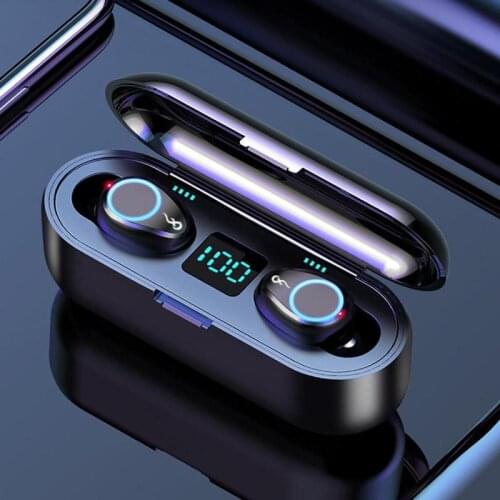 Wireless Bluetooth 5.0 Earphone with Microphone Touch Control Wireless Headphones 2000mAh Charging Box Waterproof Headsets