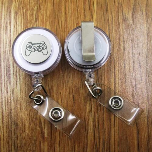 Playstation ID Badge Reel gift for him/her friend family retractable recoil id badge holder work fun
