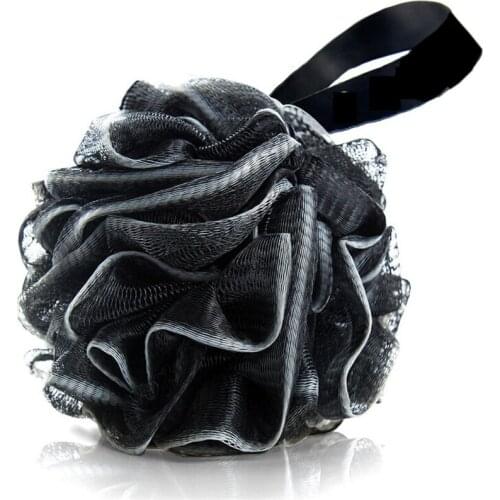 Black And White Bamboo Charcoal Bath Ball Shower Wash Sponge Balls Soft Comfortable Elastic Mesh Hanging Shower Ball