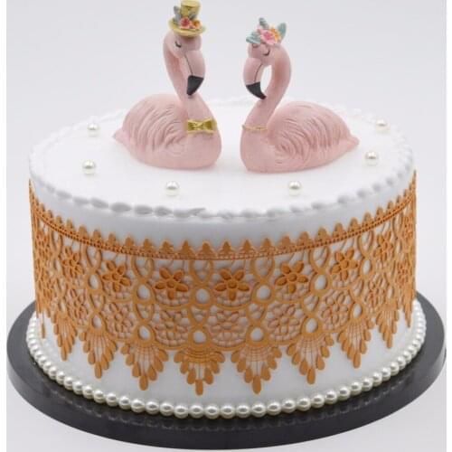 Flower Lace Shape Cake Border Decoration Fondant Decorating Cupcake Jelly Sugar For Party Birthday Wedding