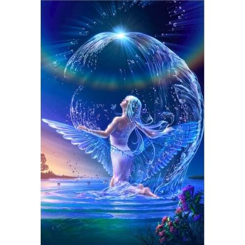 Fairy in the water The wooden puzzle 1000 pieces ersion jigsaw puzzle white card adult childrens educational toys