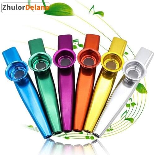 Metal Kazoo Musical Instruments 6 Different Colors Aluminum Alloy Kids Set Companion For Guitar Ukulele Violin Piano Keyboard