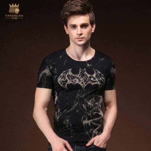 Fanzhuan New Free Shipping 2018 mens male man fashion casual summer breathable short sleeved 94% cotton printing T shirt 825106