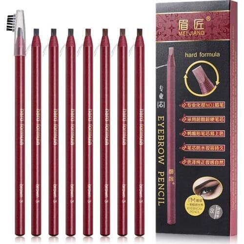 Eyebrow Pencil Professional Makeup Chinese Black Brown Enhancers Long-term Eyebrows Brushes Tools Wholesale Makeup Cosmetics
