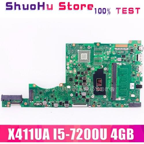 KEFU X411UA For ASUS X411U X411UN X411UR X411URR X411URP X411UQ X411UF Laptop Motherboard Tested original I5-7200U 4GB RAM
