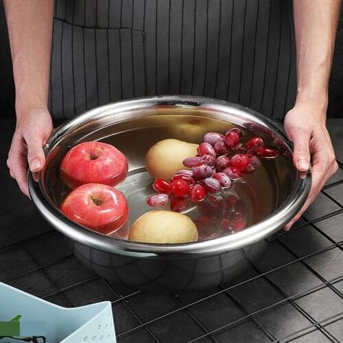 Stainless Steel Mixing Bowl for Fruits, Vegetables, Seasonings, etc. 36cm