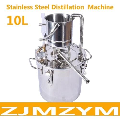 New Arrival 304 Stainless Steel Small household Brewer Cooler 10L Distillation Wine Brandy Fermentation Hydrosol Machine