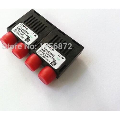 1pair High Quality Ethernet 1x9 155M 1310nmnm 20km FC 1x9 Fiber Optic Dual-Fiber Optical Transceiver