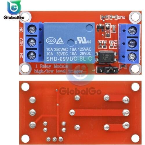 1 Channel Relay Module DC 5V 9V 12V 24V High Low Level Trigger Switch Relay with Optocoupler