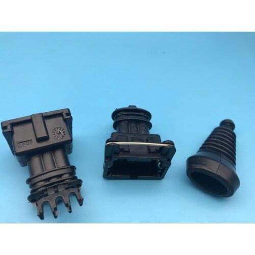 Tyco/Amp 3 Pin/Way Junior Power Timer (JPT) MAP Sensor Plug Housing Automotive Connector With Rubber Boot 282191-1