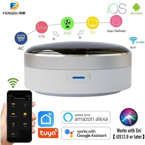 Universal IR Smart Remote Control WiFi + Infrared Home Control Hub Tuya App Works with Google Assistant Alexa Siri