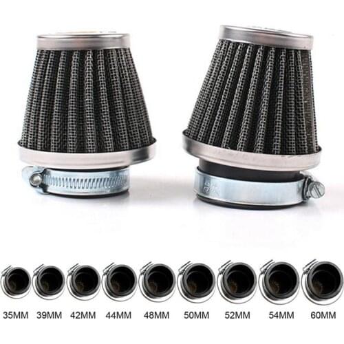 Motorcycle Air Filter Mushroom Head Filters Universal 35mm 44mm 50mm 54mm 60mm Motorcycle Air Intake Filter Cleaner Black