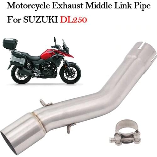Slip on For SUZUKI DL250 Motorcycle Exhaust Muffler Modified Escape Mid connection Stainless Steel Middle Link Pipe