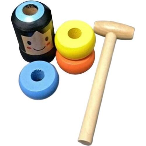 1set Cute Little Wooden Small Man Children Fun Wooden Man Toys Comedy Mentalism Fun Toy Home Kindergarten Kids Toys Accessory
