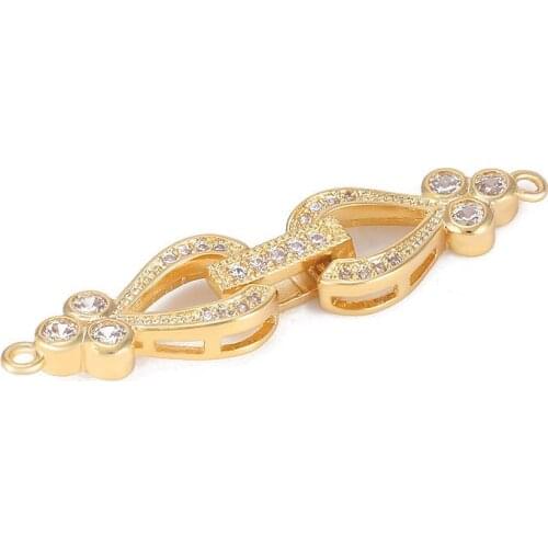 Clasps For Jewelry Making Fastening Accessories Copper Cubic Zirconia Infinity Clasps For DIY Pearls Necklace Bracelet Clasp