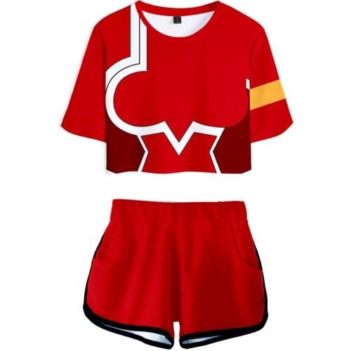 2020 3D ZERO TWO Two Piece Set Short Crop Top + Shorts Sweat Suits Women Tracksuit Two Piece Outfits Summer Sets