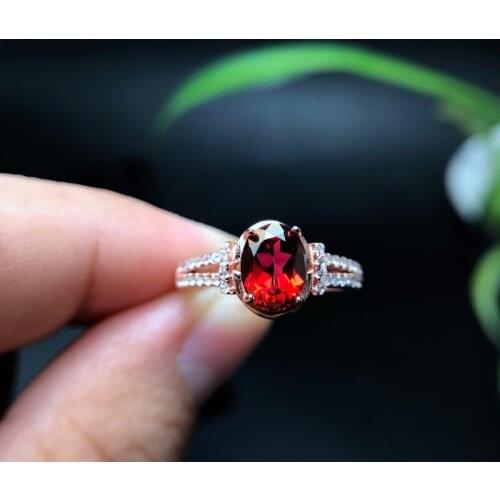 High-Quality Pigeon Blood Red Topaz Gemstone Ring S925 Silver Charming Fine Fashion Jewelry for Women Free Shipping MeibaPJ FS