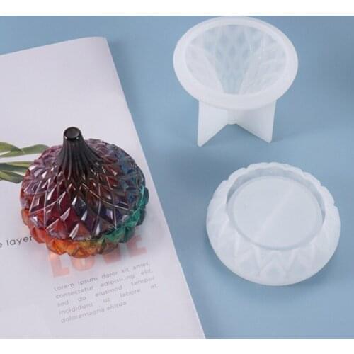 1 Set DIY Storage Box Mold Crystal Epoxy Resin Casting Silicone Mould Handmade Crafts Container Jewelry Decorations Making Tools