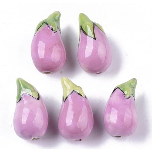 10pcs Handmade Fancy Antique Porcelain Oval Beads for jewelry making DIY Retro Style Bracelet Necklace