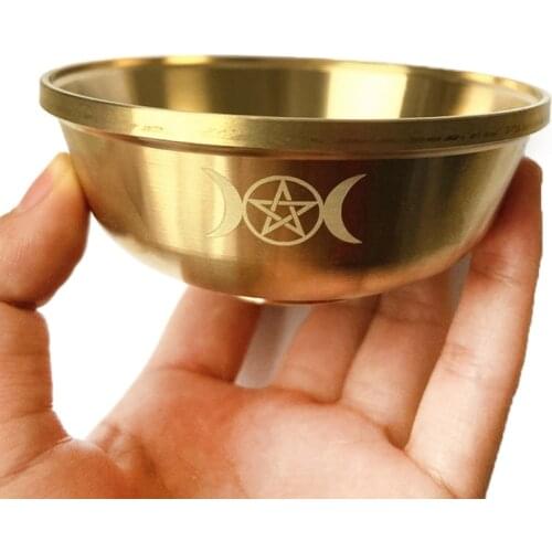 Altar Bowl Ritual Gold Plating Tableware Ceremony Moon Divination Astrological Tool Witchcraft Supplies Wholesales