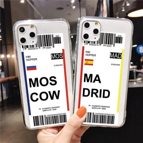 Hot ins Funny Bar Label World ticke phone case For iphone SE2020 6s 7 8 plus 12 11 Pro X XS XR MAX soft silicon back Cover coque