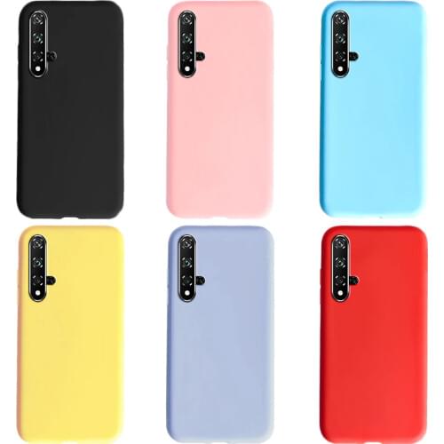 Case For Huawei Nova 5T Phone Case shockproof Candy Color Design TPU Silicone Soft Back Cases Cover for Huawei Nova 5 T Nova5T