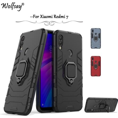 For Xiaomi Redmi 7 Case Redmi 6 7A 8 Shockproof Armor Case Stand Holder Hard Back Phone Case Protective Cover For Xiaomi Redmi 7