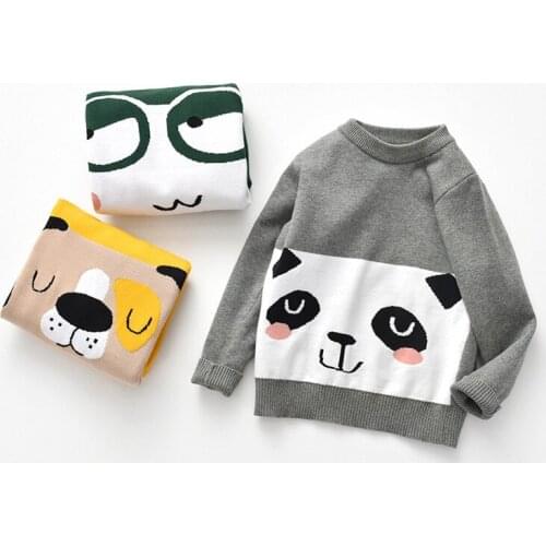 Spring Autumn Children Sweaters Kids Knit Sweaters Toddler Carton Hoodies Clothing Kids Warm Long Sleeve T Shirt Sweater