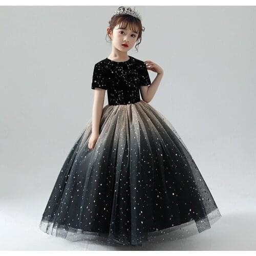 Girls Dress Princess Costume Carnival Children Dress for Girls Beauty pageant long dress Sequins Kids Dresses for Girls clothes