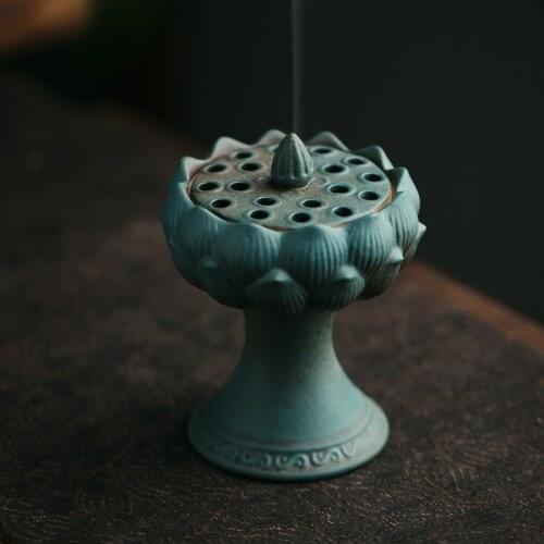 Home nostalgic antique aromatherapy stove plate aroma aromatherapy furnace retro decoration tower incense ceramic incense burner