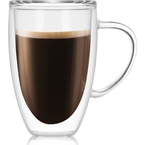 Double Coffee Mugs With Handle Mugs Drinking Insulation Double Wall Glass Tea Cups Milk Beer Whiskey Drinkware Creative Gift