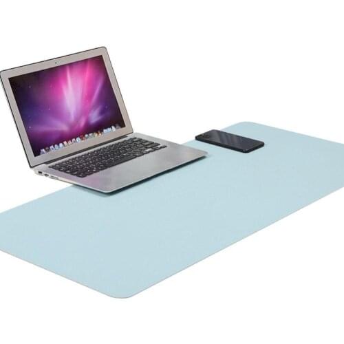 Double-sided Waterproof Portable Faux Leather Mouse Pad Desktop Mat Table Cover