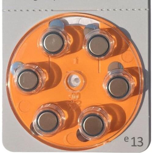 Hot ! 6pcs/lot Hearing Aid Batteries A13 13A e13 ZA13 13 PR48 fast shipping