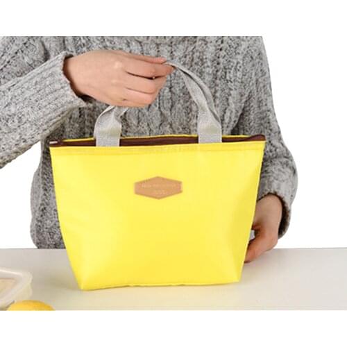 Insulated Lunch Box Oxford Lunch Cooler Bag Thermal Storage Pouch with Zipper for Women Men Kids