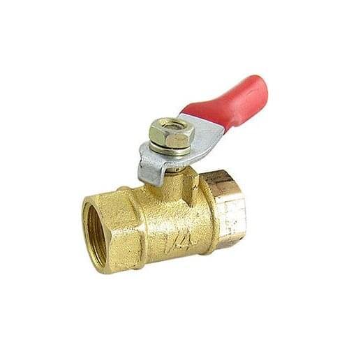 Compressor 12mm Threaded Brass Gas Ball Valve w Lever