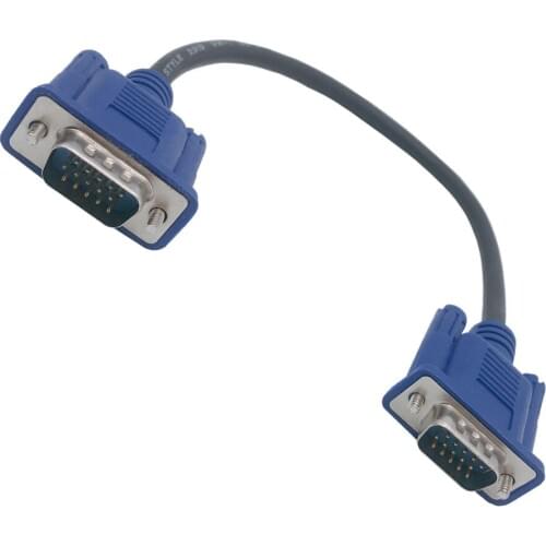 HD15Pin VGA D-Sub Short Video Cable Cord Male to Male M/M Male to Female and Female to Female RGB Cable for Monitor 25cm 0.25m