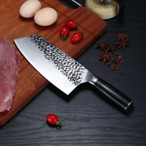 Forged stainless steel chefs knife sharp blade butcher knife kitchen kitchen knife household slicing knife meat cleaver