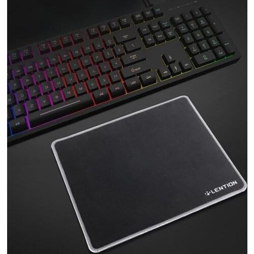 Lention Mouse Pad with Stitched Edge, Premium-Textured Mouse Mat, Non-Slip Rubber Base for Laptop, Computer