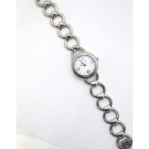 INFIJE Quartz Watch in Steel with Chain and Hearts - MADE IN ITALY