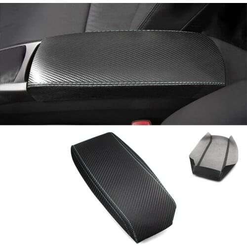 Soft Carbon texture Leather Armrest Cover For Toyota Prius 2004 - 2009 Car Center Control Armrest Box Skin Cover Sticker Trim