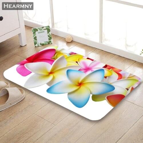 Nice Plumeria Flower Doormat Outdoor Floor Mat Home Creative Mat Super Soft Absorbent Bathroom Door Entrance Mat 40X60cm,50x80cm