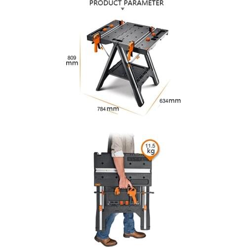 WX051 Multifunctional Portable Woodworking Saw Table Fast Fixing Saw Frame Folding Table Handheld Cutting Machine Worktable