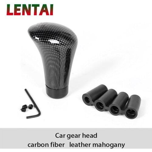 OVERE NEW 1PC Carbon Fiber Car Gear Knob Shift Lever Cover For Honda Civic Accord Fit Subaru Impreza Forester XV Nissan Qashqai