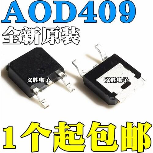 2PCS New and original AOD409 P MOS Field effect tube 26A 60V TO-252 D409 26 a 60 v P channel MOS field effect tube