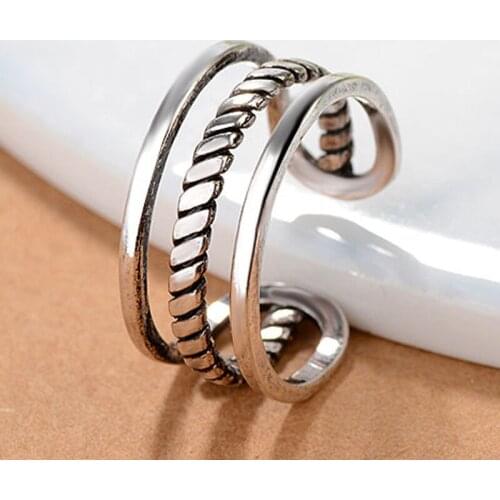 New Trendy Charm Lines Chain Rings For Women Men Boho Knuckle Party Rings Punk Cocktail Jewelry Girls Gift anillos bijoux