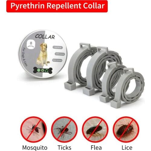 8 Month Flea Tick Prevention Collar for Dogs Cats Adjustable Pets Mosquitoes Removes Insect Repellent Products Accessories
