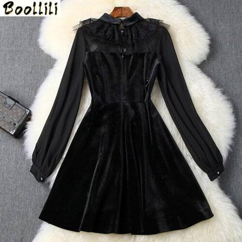 Boollili Dress Women Spring Autumn Dress Women Clothes 2020 Black Party Dress Office Dress Elegant Vestidos Robe Femme