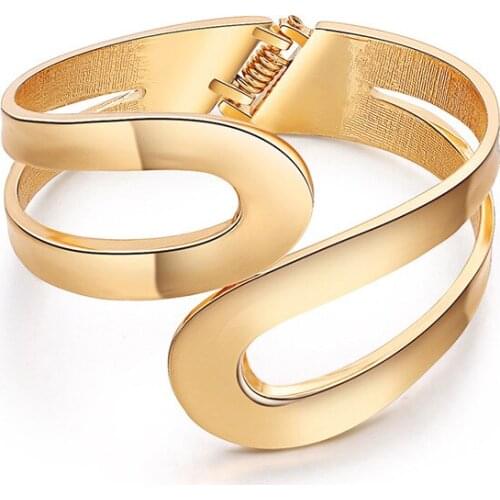 ORNAPEADIA Popular Simple Two-color Splicing Irregular Bracelet Matte Half-opening and Closing Bracelet Batch Send Girls Gifts